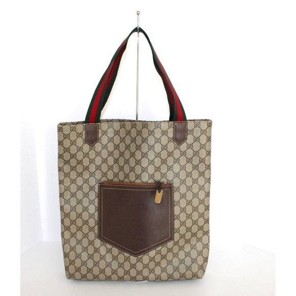 Gucci Handbags - Gucci Vintage Sherry Line GG Coated Canvas Tote Bag